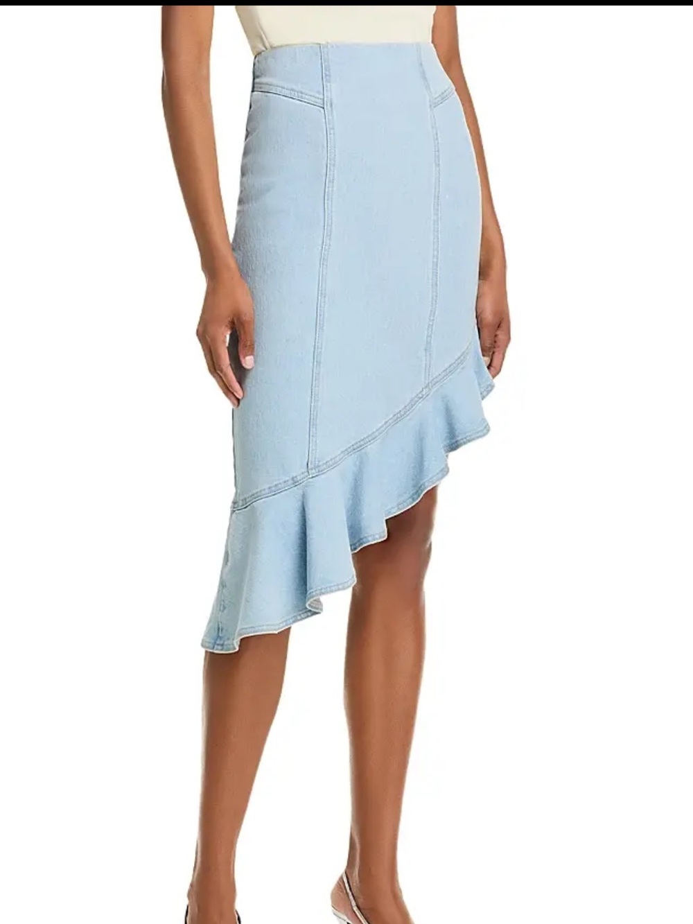 GENERATION LOVE Sable Cascade Denim Skirt with stretch size 8/29 women's NWT - Picture 2 of 13